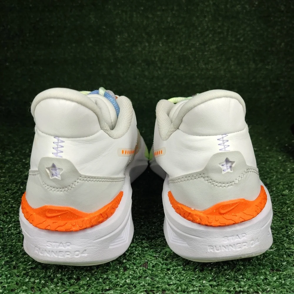 Nike‎ Running Shoes Kids 6.5Y White Star Runner 4 FN4979-100 Rainbow Laces